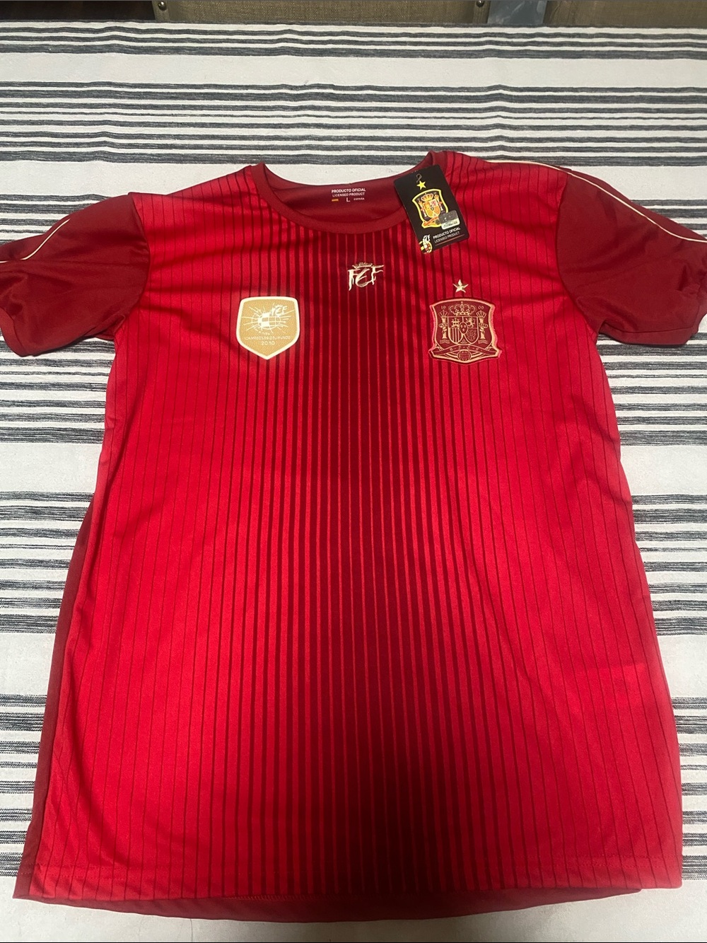 Spain National Team Men’s Red Soccer Jersey